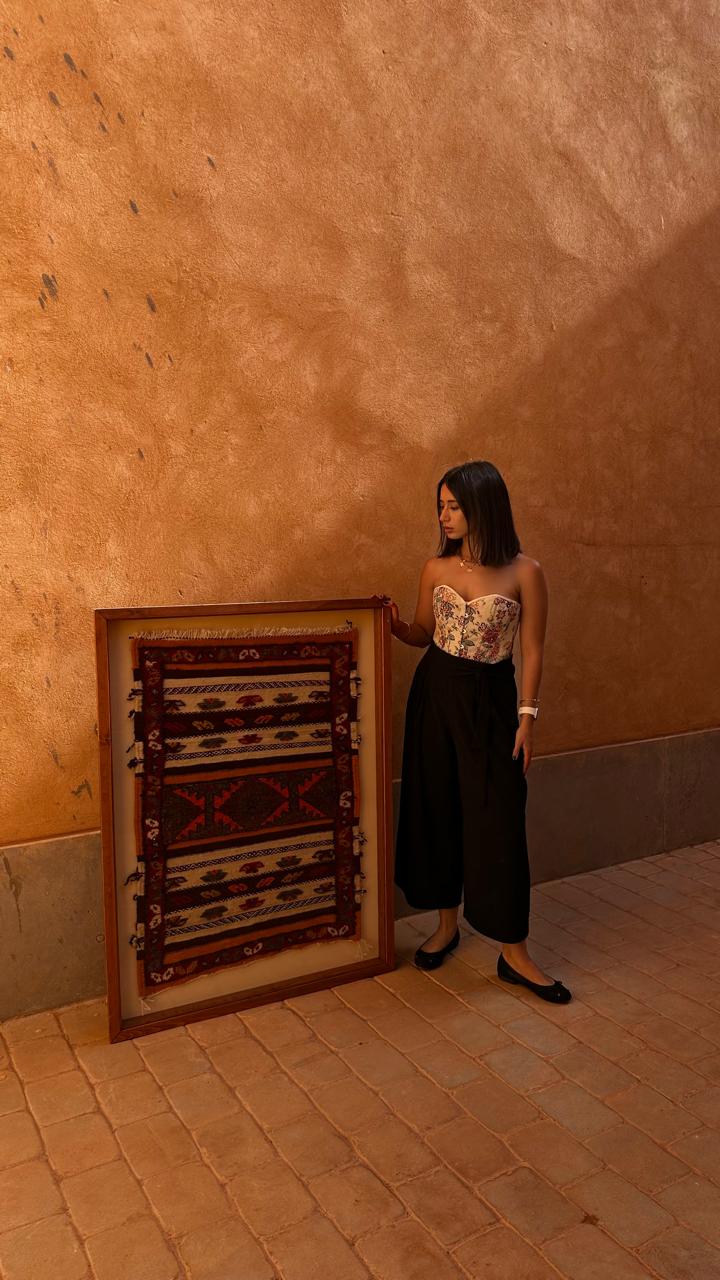 Framed Moroccan Rug Wall Art